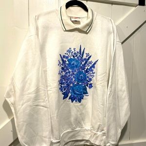 JC Penny flower pattern sweater